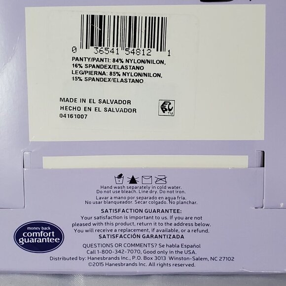 Hanes Premium Silky Sheer Basics Control Top Pantyhose X Large Natural 20 Sheer - Picture 5 of 6